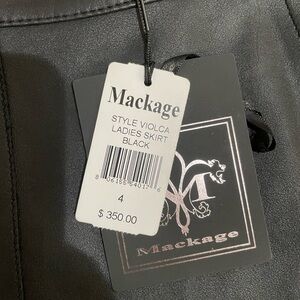 NWT Mackage Black VIOLCA Mini Leather Skirt in Size 4